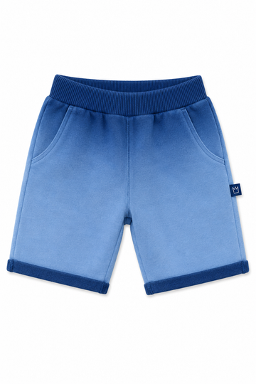 Szorty cieniowane-ombre chłopięce niebieski MiMi 6885-29526-35