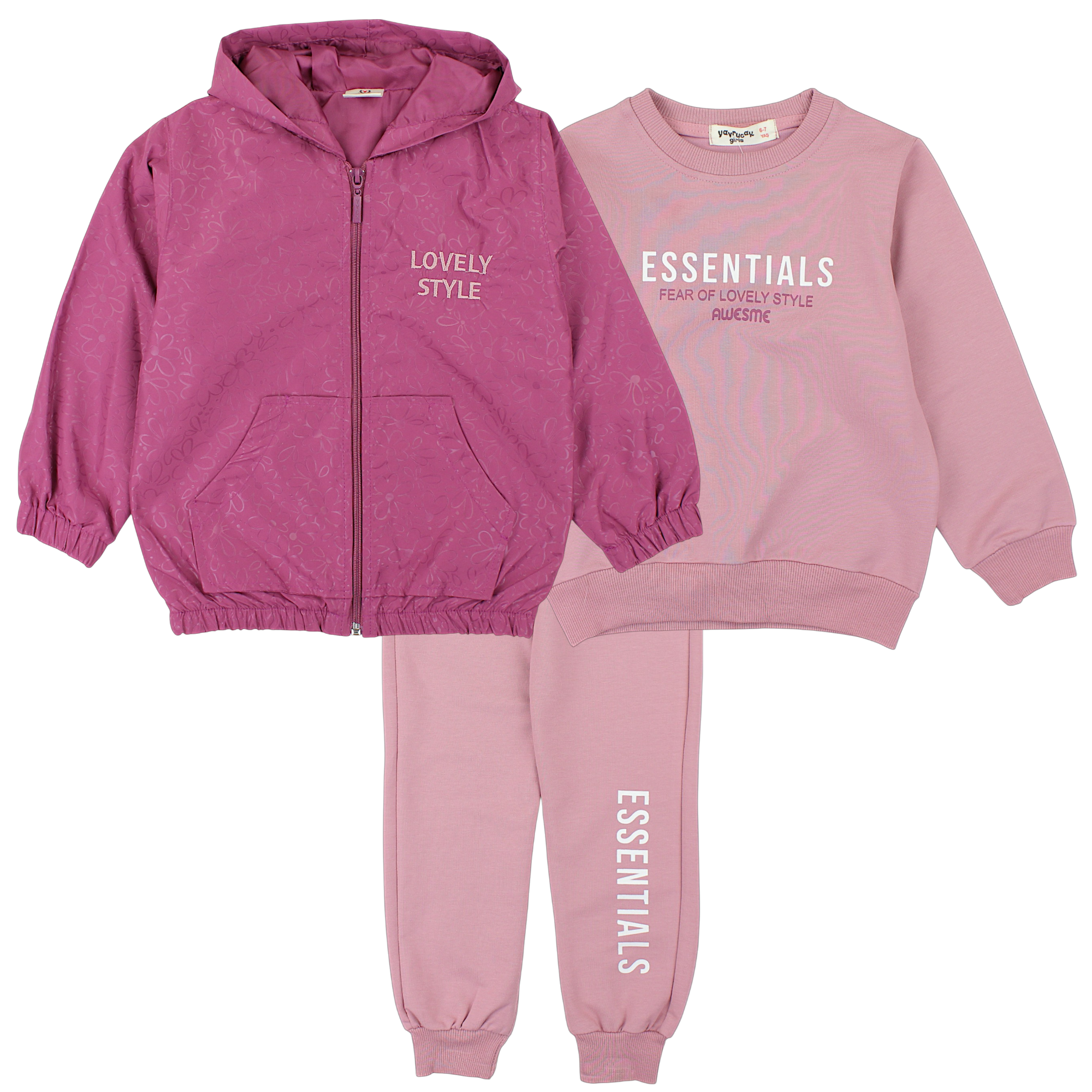 Jacke plus Trainingsanzug für Mädchen Amaranth Yavrucak 6978-7325-62