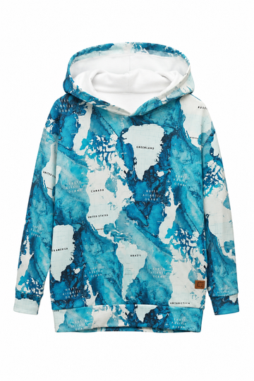 Bluza kangurka z kapturem chłopięca niebieska MiMi 6894-29526