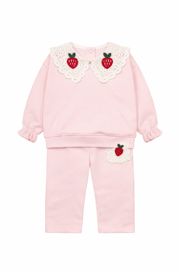 Komplet Truskawka Dziewczęcy Różowy Murat Baby 10388-26326-40