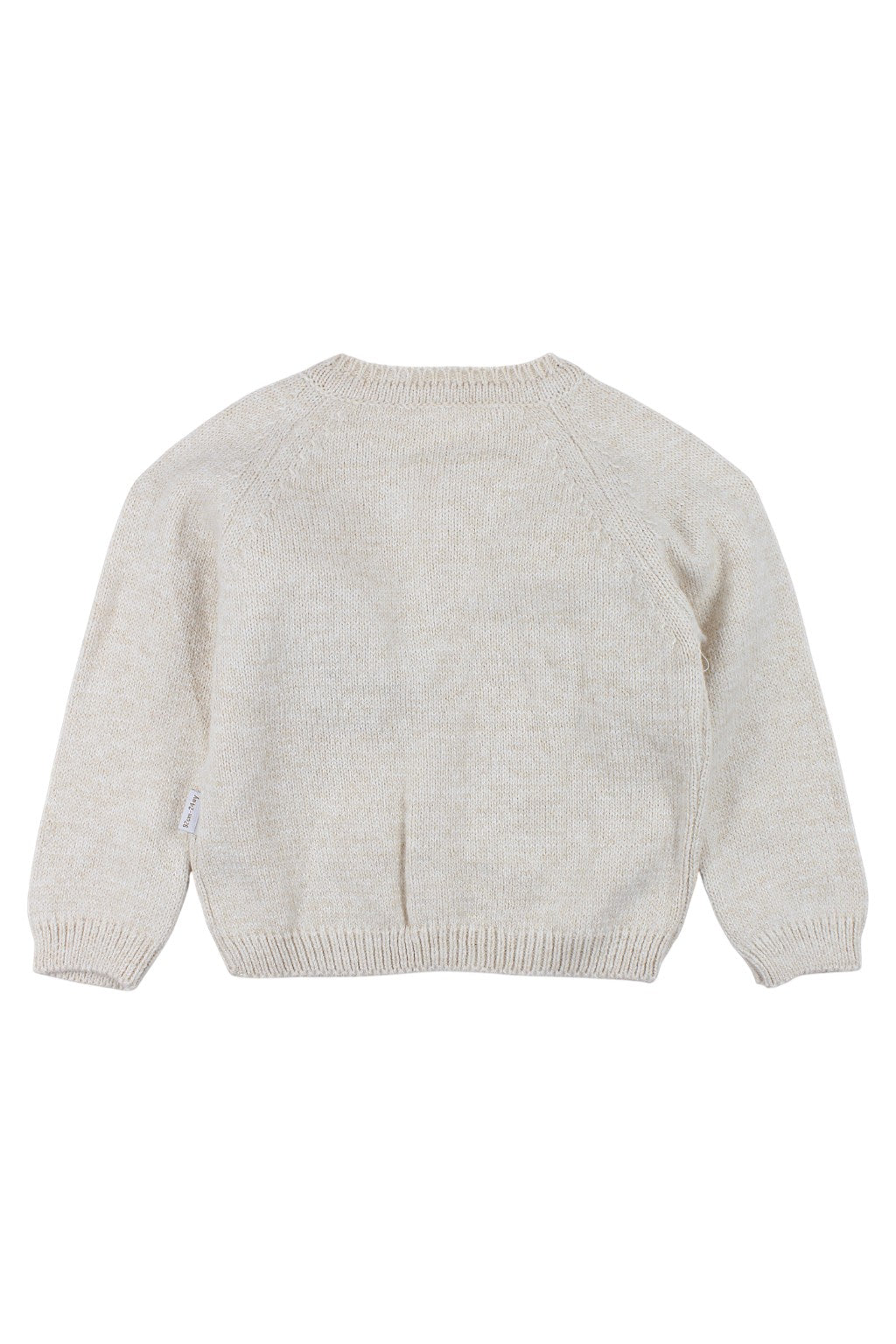 Beigefarbene Rüschenstrickjacke für Mädchen, Becol 7049-19825-1