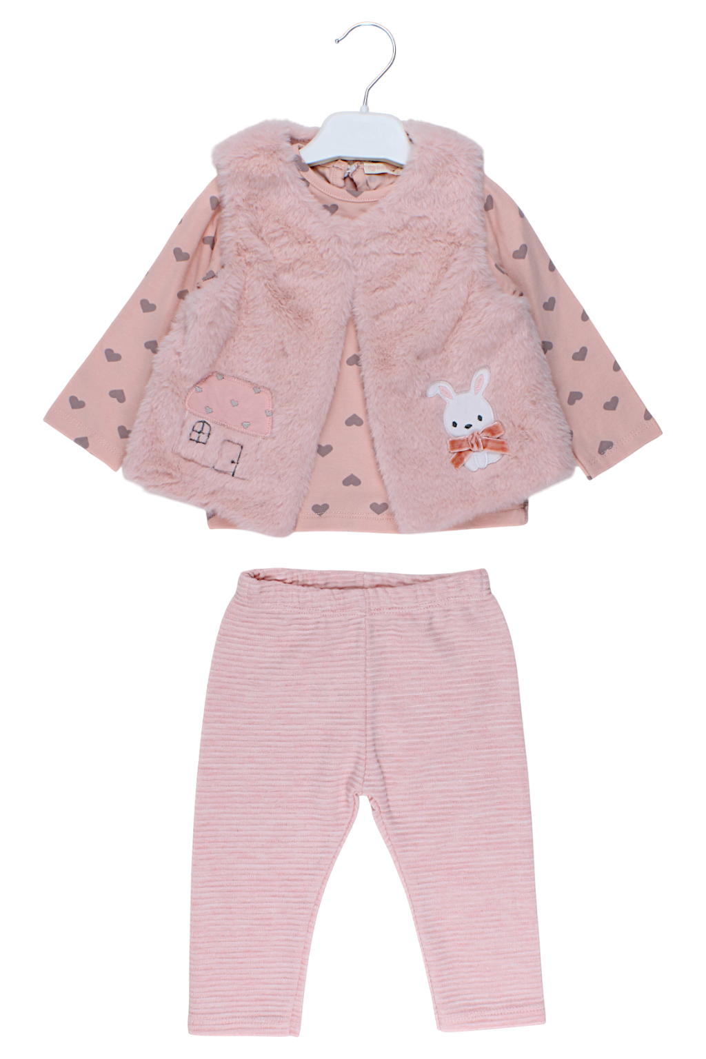 3-teiliges mädchenhaftes rosa Set Baby Rose 7851-11925