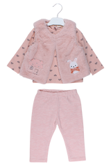 3-teiliges mädchenhaftes rosa Set Baby Rose 7851-11925