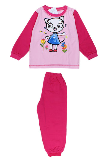 Mädchenpyjama fuchsia Kindermode 8085-221025