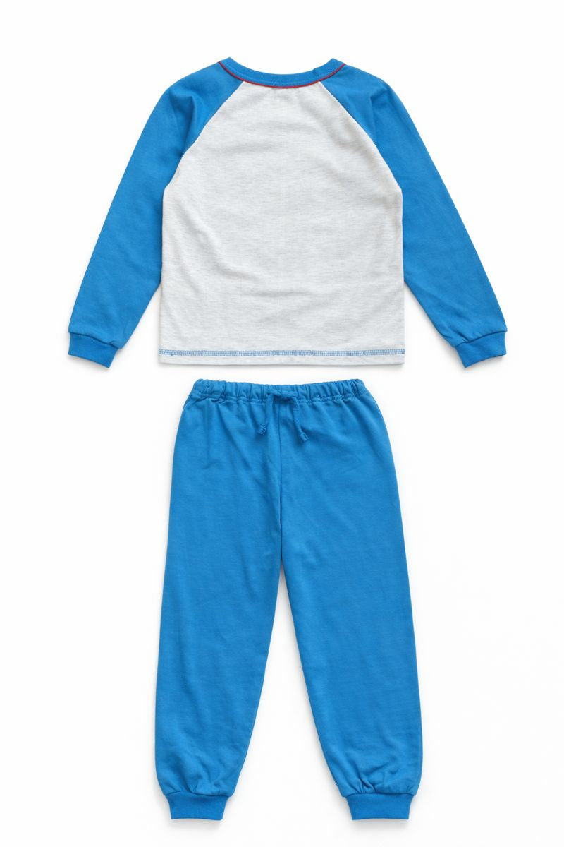 Jungen-Speed-Pyjama blau Sukces 8095-221025-35