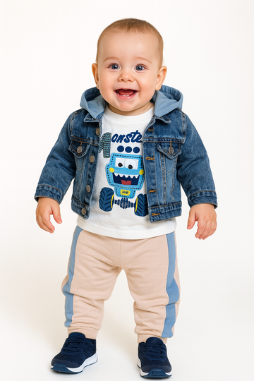 Murat Baby Jungen Jackenset, Jeansfarbe 8240-16725-26