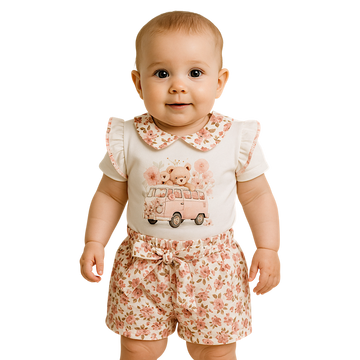 Murat Baby Pink Body und Shorts Set 9607-30525-40