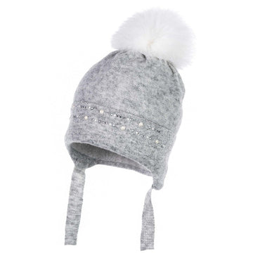 ALTINA III Czapka zimowa dziewczęca Jamiks JZD063 kolor popiel -  - #tag1# - #tag2# - #tag3# - #tag4#