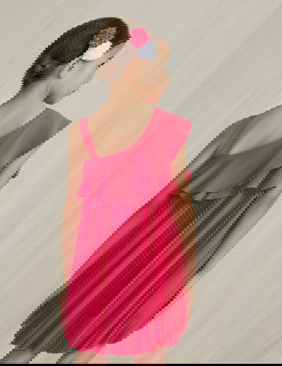 Abel & Lula 22-05049-064 Sukienka plisowana dla dziewczynki 5049-64 Fuksja -  - #tag1# - #tag2# - #tag3# - #tag4#