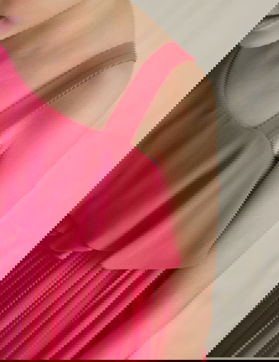 Abel & Lula 22-05049-064 Sukienka plisowana dla dziewczynki 5049-64 Fuksja -  - #tag1# - #tag2# - #tag3# - #tag4#