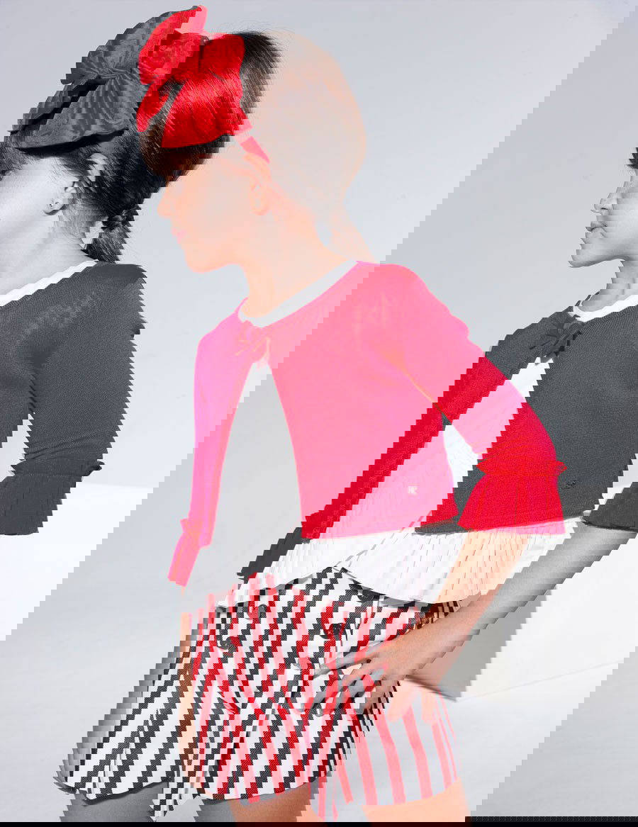 Bermudy w paski dziewczęce Abel & Lula 5205-27 Czerwony -  - #tag1# - #tag2# - #tag3# - #tag4#