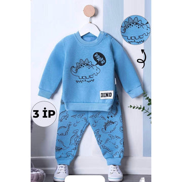 Isoliertes Baby-Jungen-Set, blau, Minitix 24322-231024