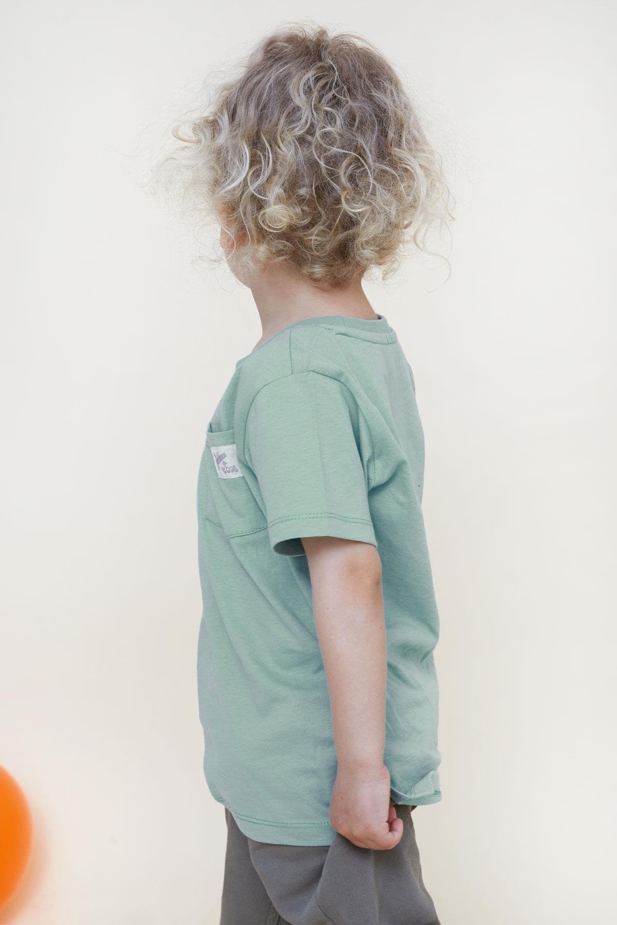 Bluzka Bawełniana chłopak mięta 19783-24624 GKMOC -  - #tag1# - #tag2# - #tag3# - #tag4#