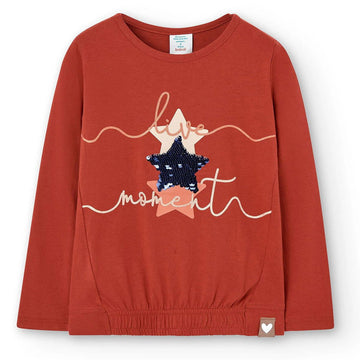 Bluzka Boboli 447049-7412 kolor cegła -  - #tag1# - #tag2# - #tag3# - #tag4#