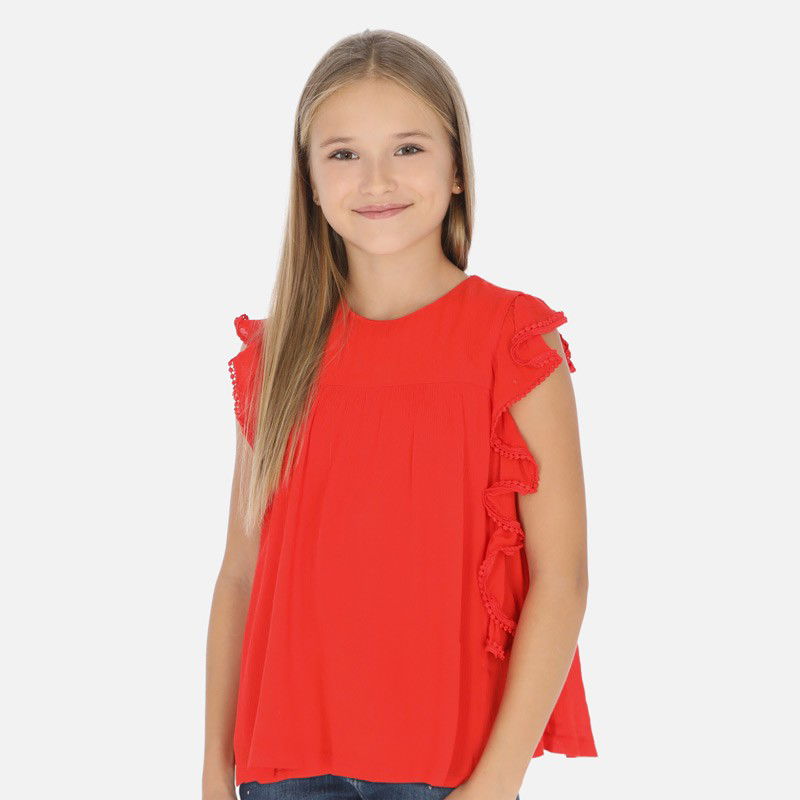 Bluzka szyfonowa dziewczęca Mayoral 6163-38 Pomarańczowy -  - #tag1# - #tag2# - #tag3# - #tag4#
