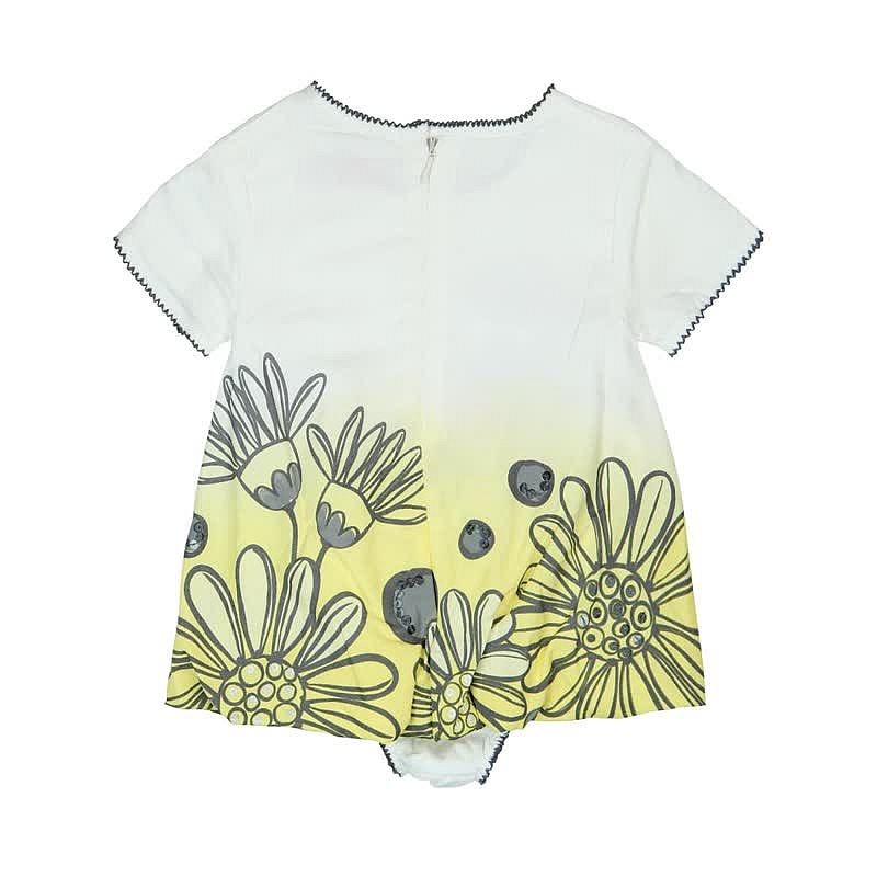 Boboli 245090-1111 Sukienka dla dziewczynki z majteczkami kolor krem -  - #tag1# - #tag2# - #tag3# - #tag4#