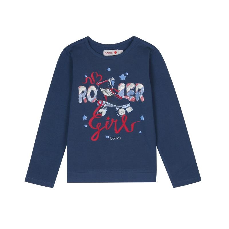 Boboli 406101-2416 koszulka dla dziewczynki kolor granat -  - #tag1# - #tag2# - #tag3# - #tag4#