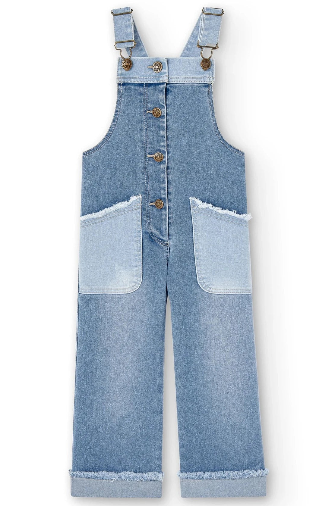 Boboli 456049-BLEACH Ogrodniczki dziewczynka kolor niebieski -  - #tag1# - #tag2# - #tag3# - #tag4#