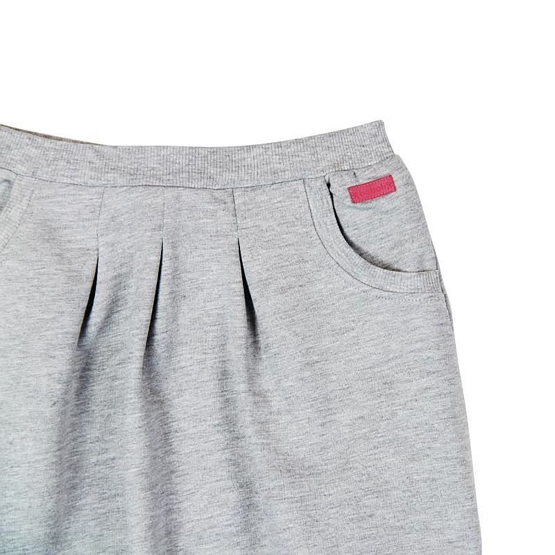 Boboli 465061-8018 Spódnica dziewczeca z kieszonkami i zakładkami kolor szary melanż -  - #tag1# - #tag2# - #tag3# - #tag4#