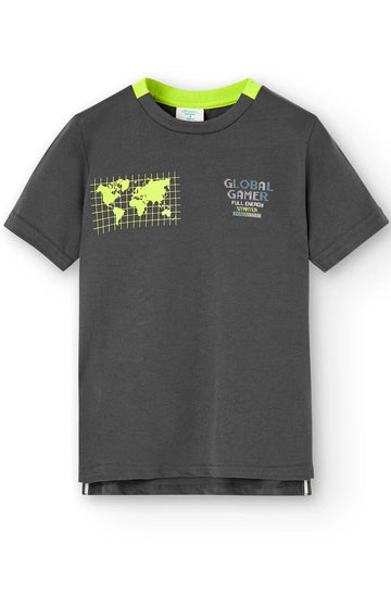 Boboli 506179-8116 T-shirt chłopiec kolor antracyt -  - #tag1# - #tag2# - #tag3# - #tag4#