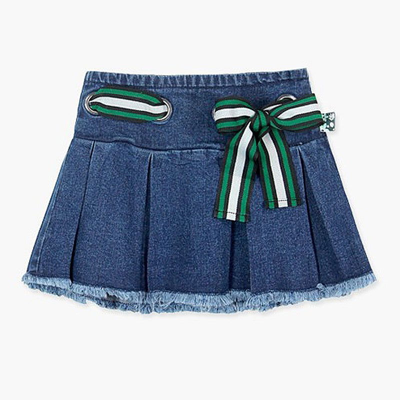 Boboli Spódnica jeansowa dla dziewczynki niebieska 417080-BLUE -  - #tag1# - #tag2# - #tag3# - #tag4#