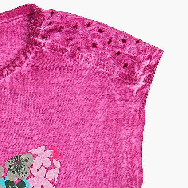 Boboli t-shirt dla dziewczynki fioletowy 457118-3635 -  - #tag1# - #tag2# - #tag3# - #tag4#