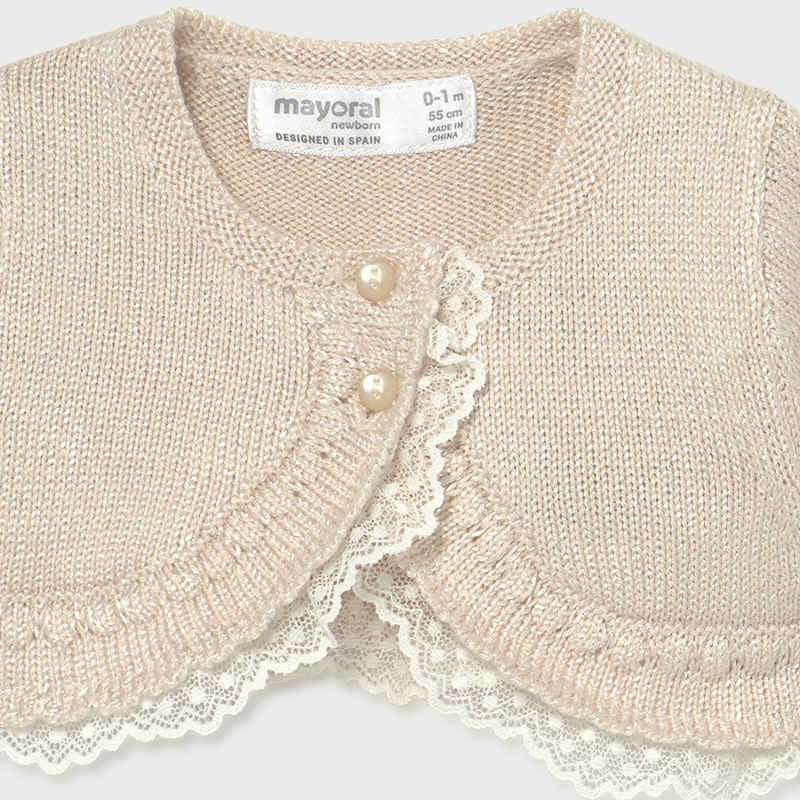 Bolerko trykotowe dla dziewczynek Mayoral 1331-17 Beżowe -  - #tag1# - #tag2# - #tag3# - #tag4#