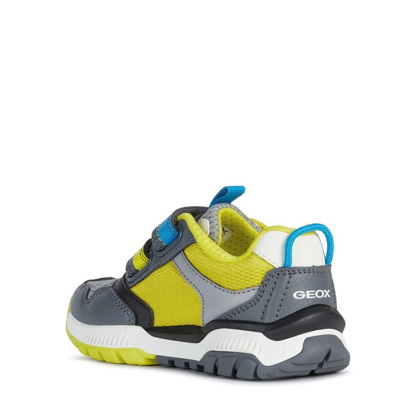 Buty sneakersy dla chłopaka Geox J02AXA-014BU-C1267 kolor szary/limonka -  - #tag1# - #tag2# - #tag3# - #tag4#
