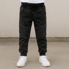 Schwarze vorgewaschene Jungenhose BoyBoy 423-27-28425