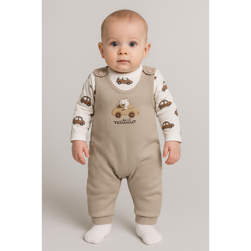 Jungen Body, Shorts und Socken Set, beige, Nafitto, 1459-15425-1
