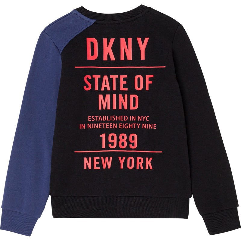 DKNY D25D60-09B Bluza z nadrukiem chłopięca kolor czarny -  - #tag1# - #tag2# - #tag3# - #tag4#