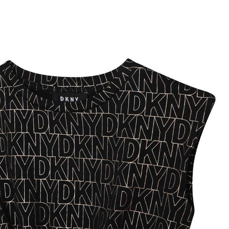 DKNY D35S11-M15 Koszulka z nadrukiem dziewczęca kolor czarny -  - #tag1# - #tag2# - #tag3# - #tag4#