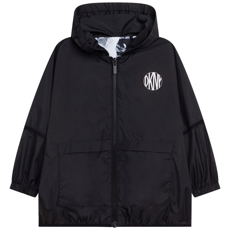 DKNY D36658-N50 Wiatrówka dwustronna dziewczęca kolor biało-czarny -  - #tag1# - #tag2# - #tag3# - #tag4#