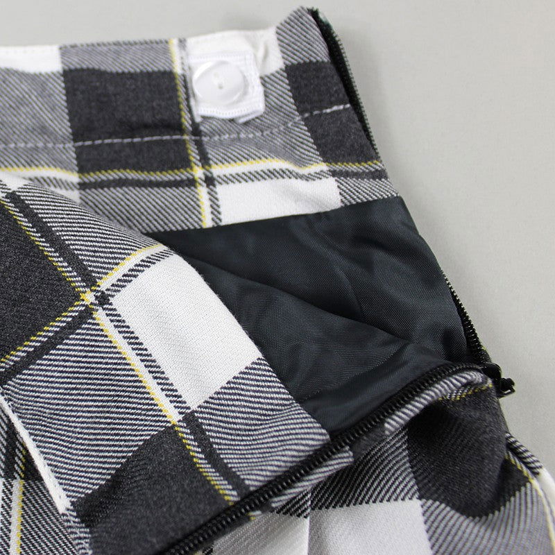 Dr.Kid DK340/O17 spódnica krata  krata kolor szary -  - #tag1# - #tag2# - #tag3# - #tag4#