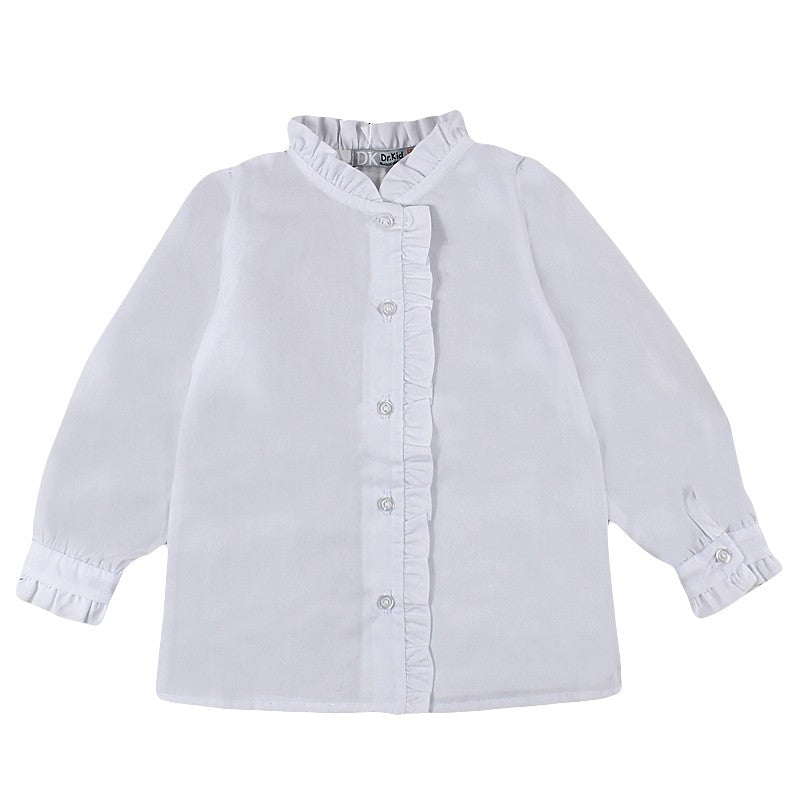 Dr.Kid DK498/O17 bluzka  długi rękaw kolor biały -  - #tag1# - #tag2# - #tag3# - #tag4#