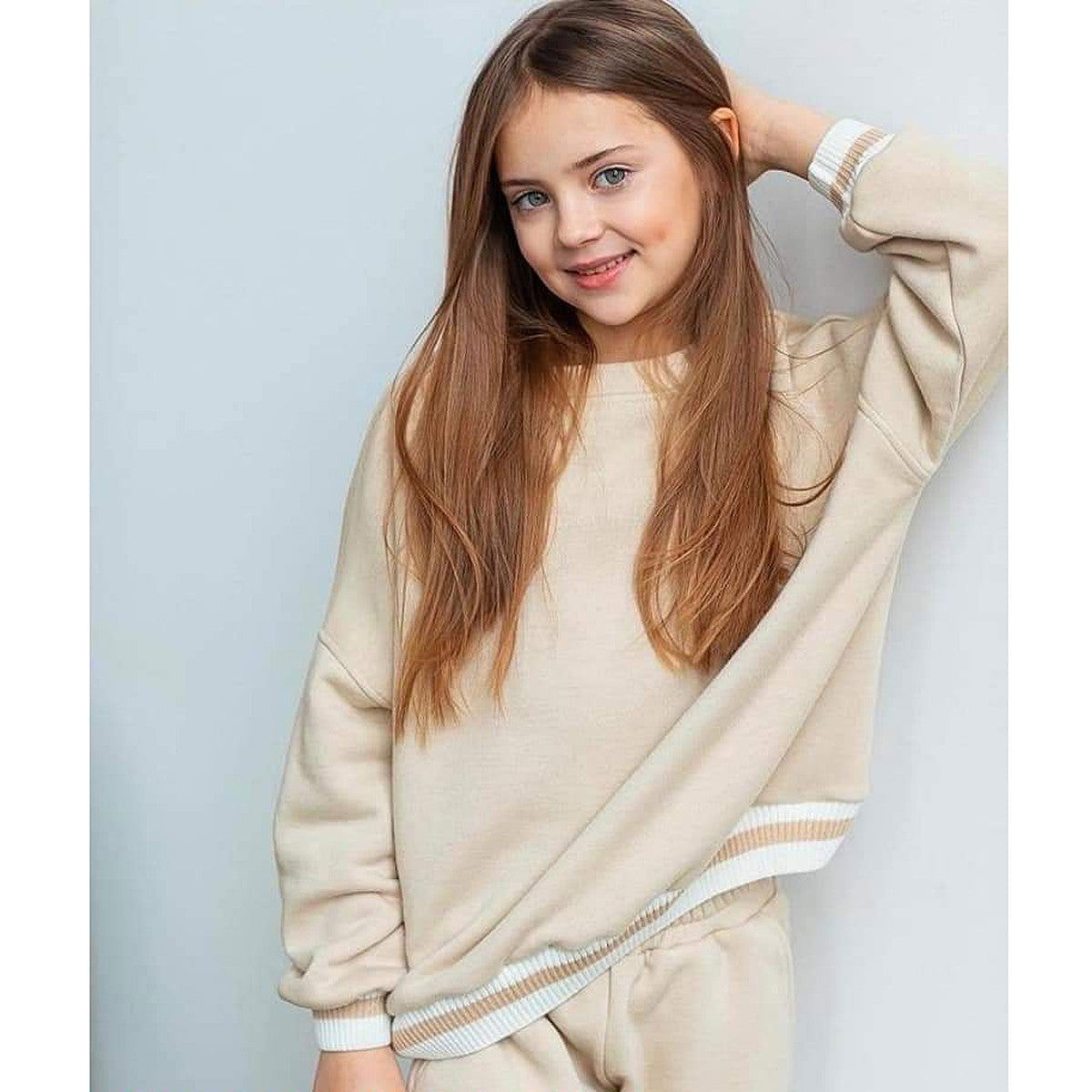 Dres 2 Cz. Bluza I Spodnie dziewczynka beż 5414-20324 GKMOD -  - #tag1# - #tag2# - #tag3# - #tag4#