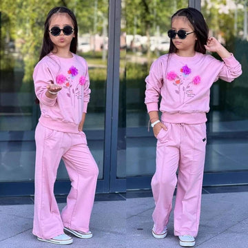 Dres 2 Cz. dziewczynka pudrowy róż 6126-15724 GKMOD -  - #tag1# - #tag2# - #tag3# - #tag4#