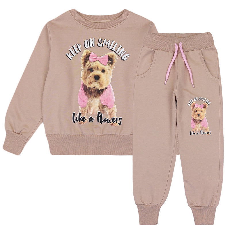 Dres 2 Części dziewczynka beż 5069-261023  GKMOD -  - #tag1# - #tag2# - #tag3# - #tag4#