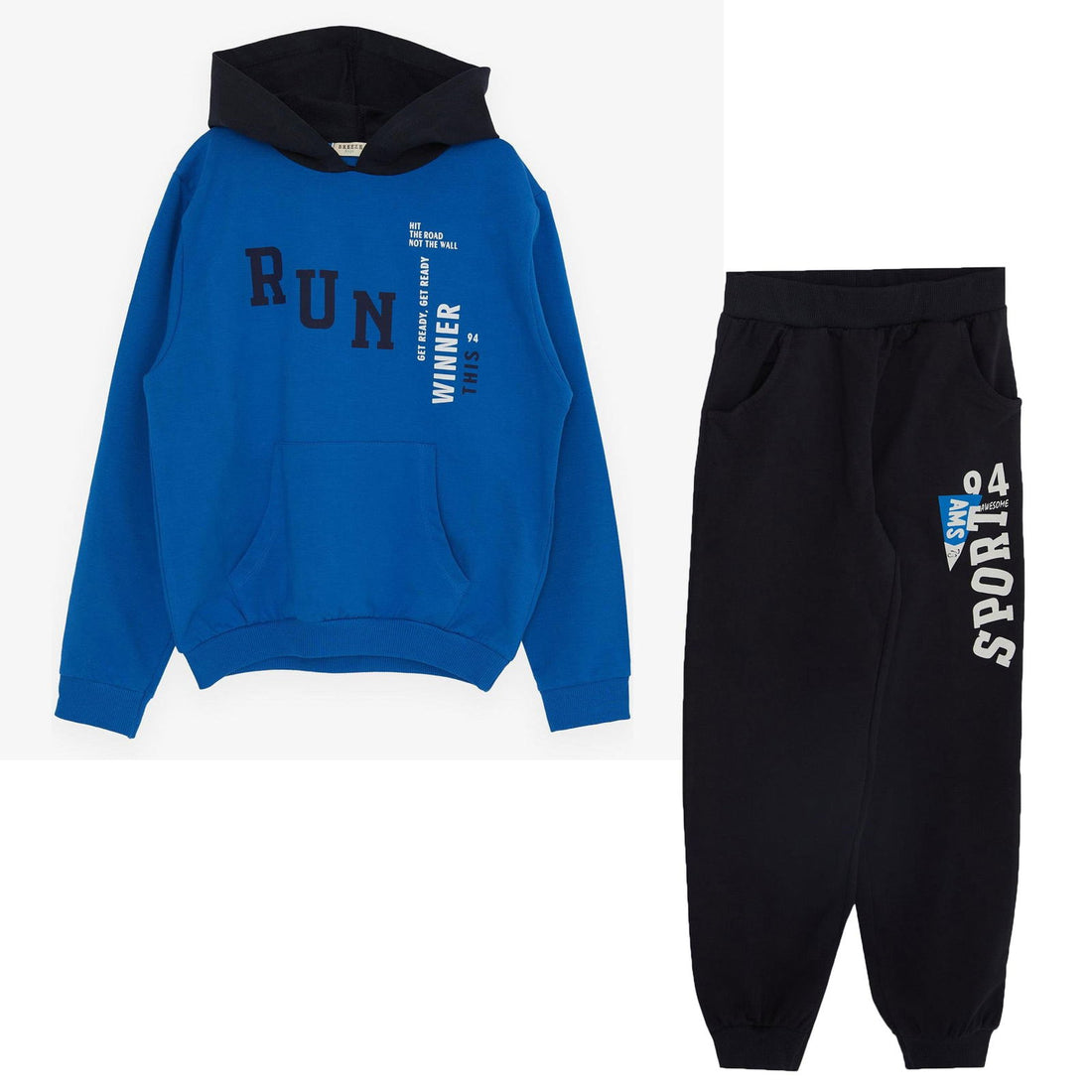 Dres z kapturem 2 części chłopięcy niebieski Breeze 19499-10924 GKMOC -  - #tag1# - #tag2# - #tag3# - #tag4#