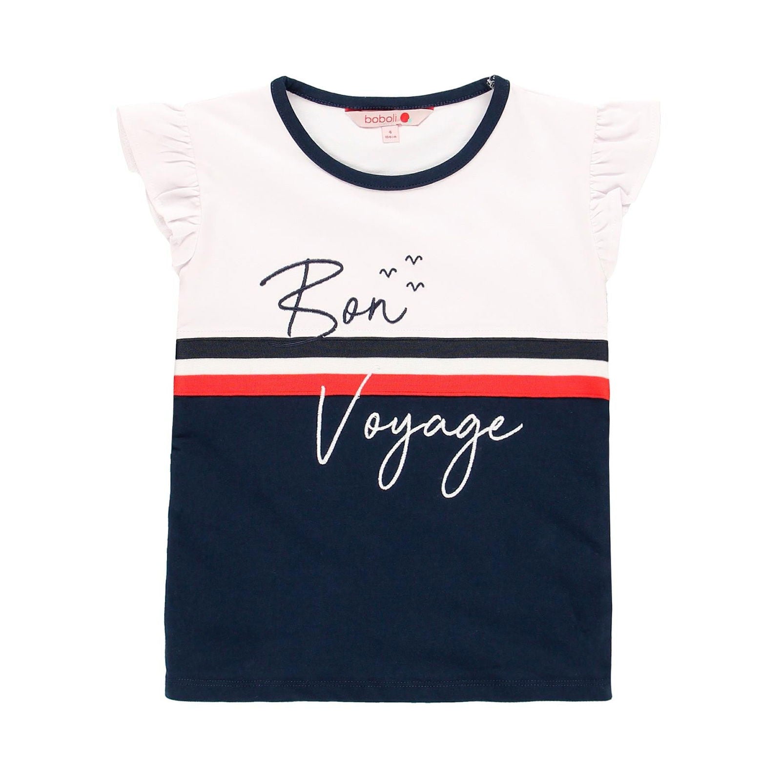 Dzianinowa koszulka dla dziewczynki Boboli 459019-2440 kolor granat -  - #tag1# - #tag2# - #tag3# - #tag4#