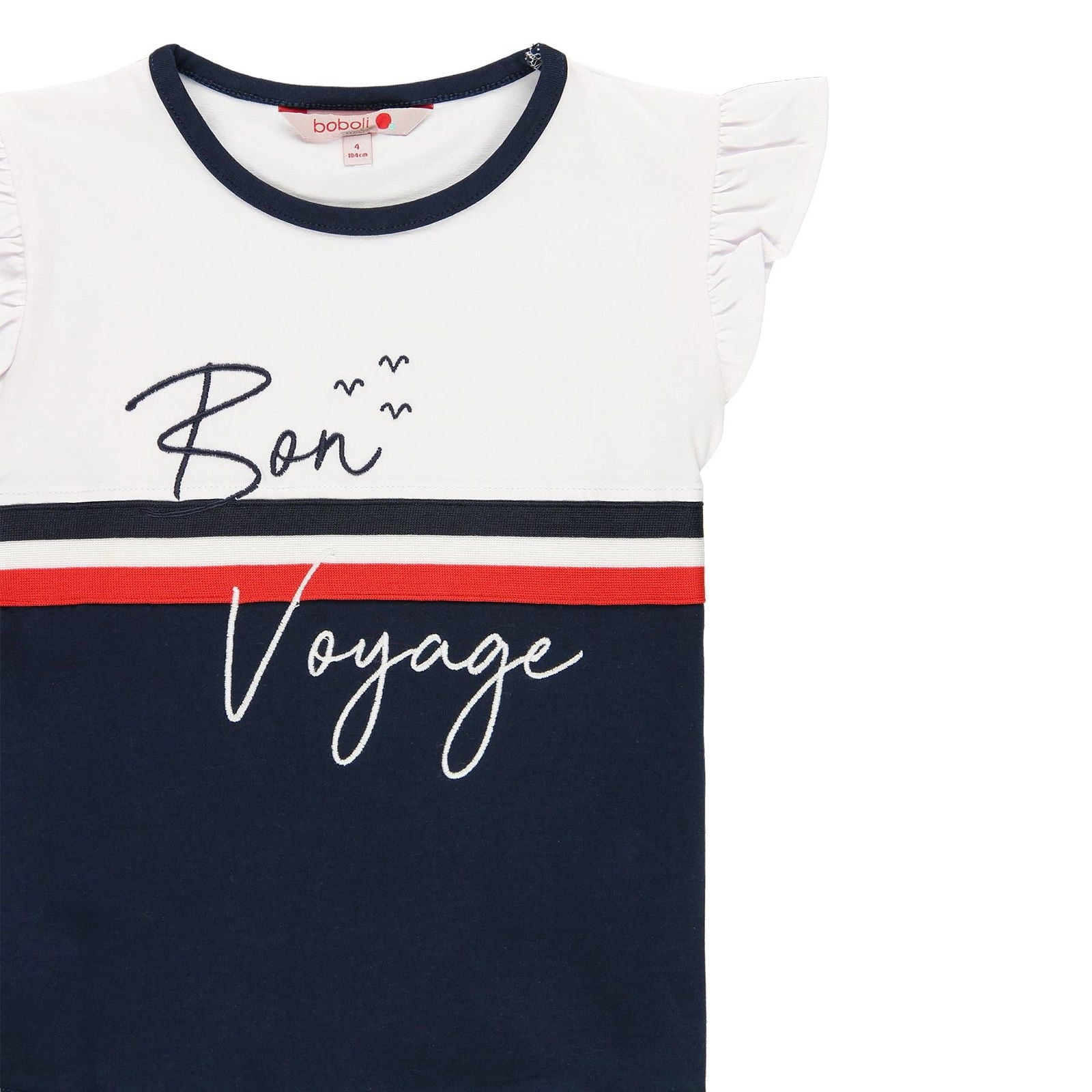 Dzianinowa koszulka dla dziewczynki Boboli 459019-2440 kolor granat -  - #tag1# - #tag2# - #tag3# - #tag4#