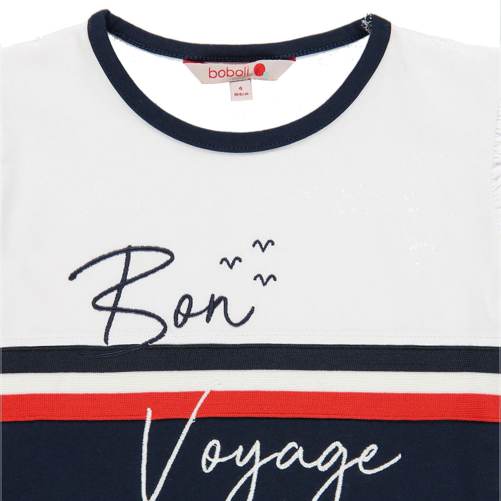 Dzianinowa koszulka dla dziewczynki Boboli 459019-2440 kolor granat -  - #tag1# - #tag2# - #tag3# - #tag4#