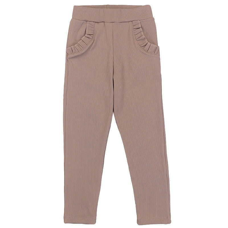 Getry Prążek dziewczynka ciemny beż 373-131123  GKMOD -  - #tag1# - #tag2# - #tag3# - #tag4#