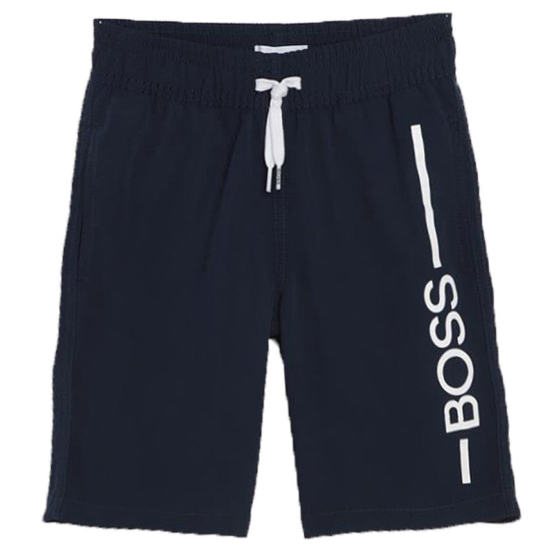 HUGO BOSS J24768-849 Bermudy kąpielowe chłopięce kolor granatowy -  - #tag1# - #tag2# - #tag3# - #tag4#