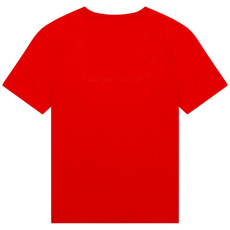 HUGO BOSS J25N29-992 Koszulka z krótkim rękawem chłopięca kolor czerwony -  - #tag1# - #tag2# - #tag3# - #tag4#