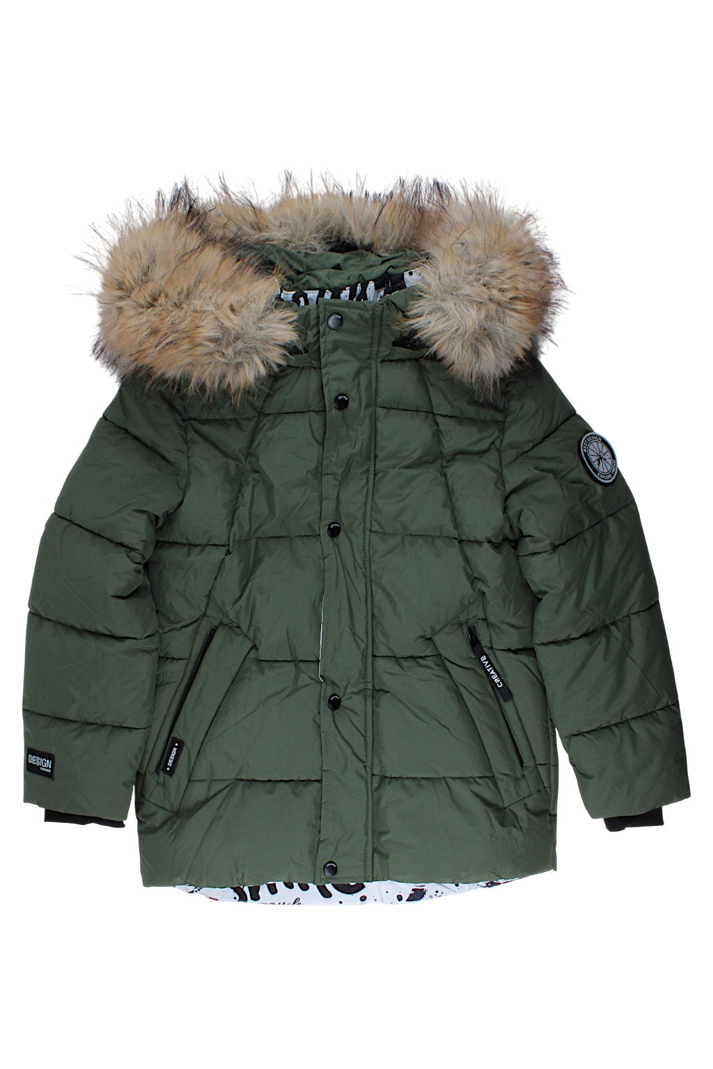 Grüne Winterjacke für Jungen, Happy House KK1126-91025-48