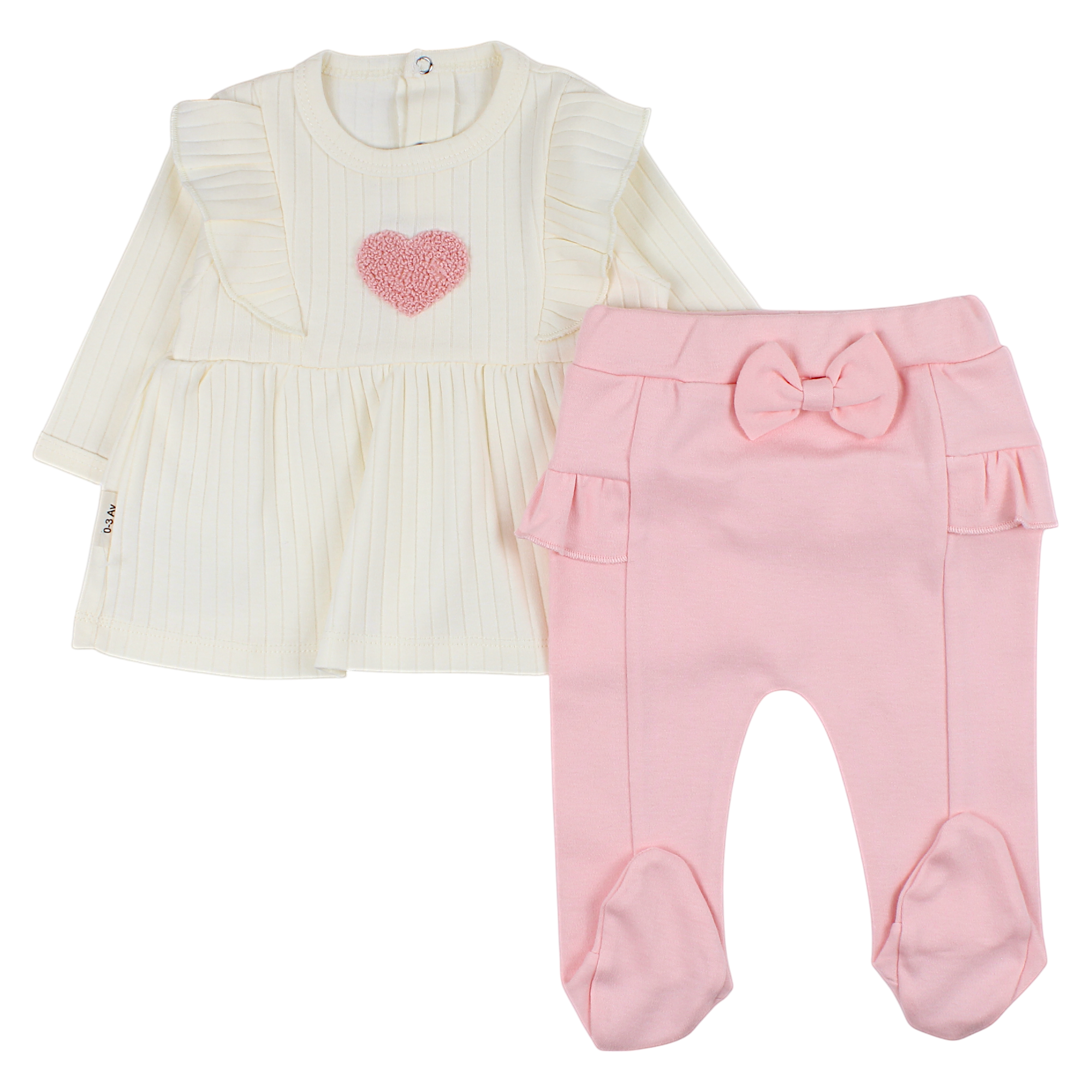 Rosafarbenes Mädchen-Set aus Bluse und Strampler Baby Can 146635-16525-40
