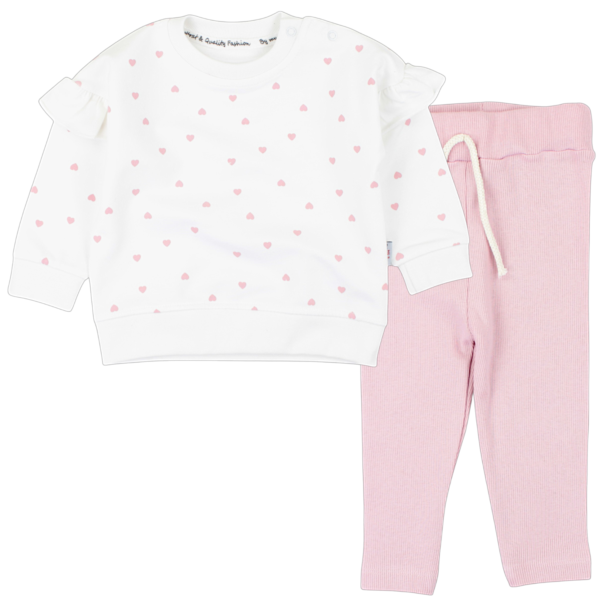 Murat Baby 9164-22125-3 Mädchen Herz-Set, weiß