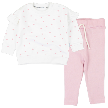 Murat Baby 9164-22125-3 Mädchen Herz-Set, weiß