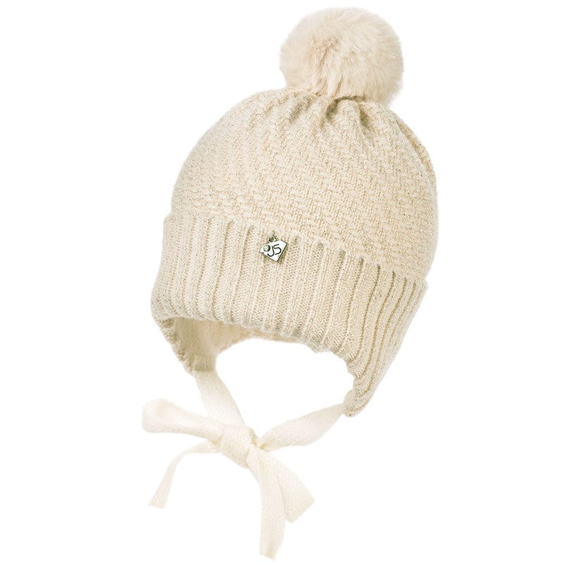 Jamiks AYA czapka dziewczęca kolor ekri JZB033-3 -  - #tag1# - #tag2# - #tag3# - #tag4#